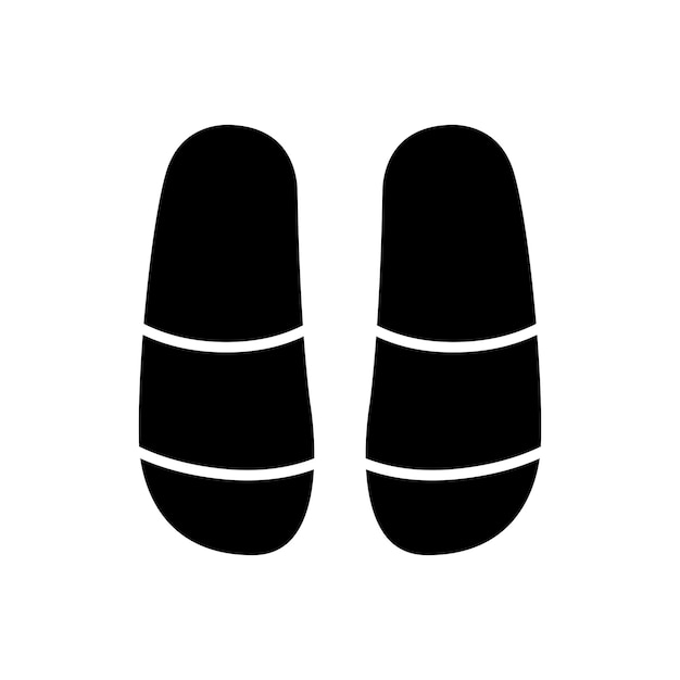 plantilla de diseño vectorial de icono de flip flop en fondo blanco