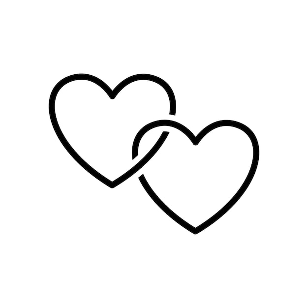 plantilla de diseño vectorial de icono con fondo de corazón blanco