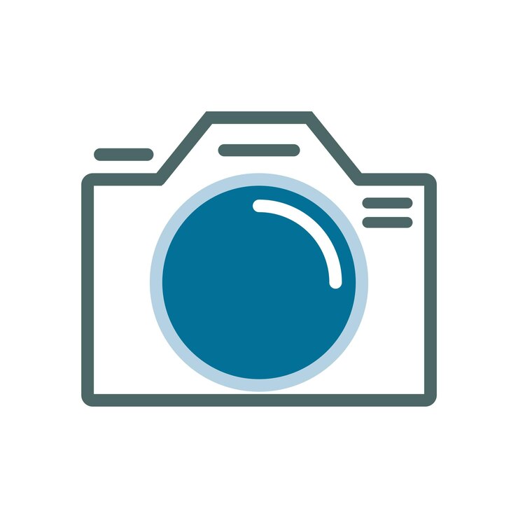 Vector plantilla de diseño vectorial de icono de fotografía de cámara