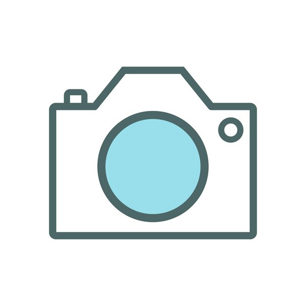 plantilla de diseño vectorial de icono de fotografía de cámara