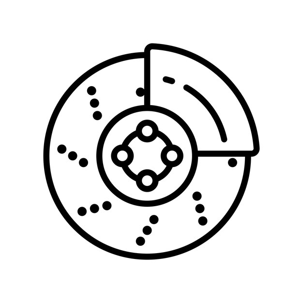 plantilla de diseño vectorial de icono de freno en fondo blanco