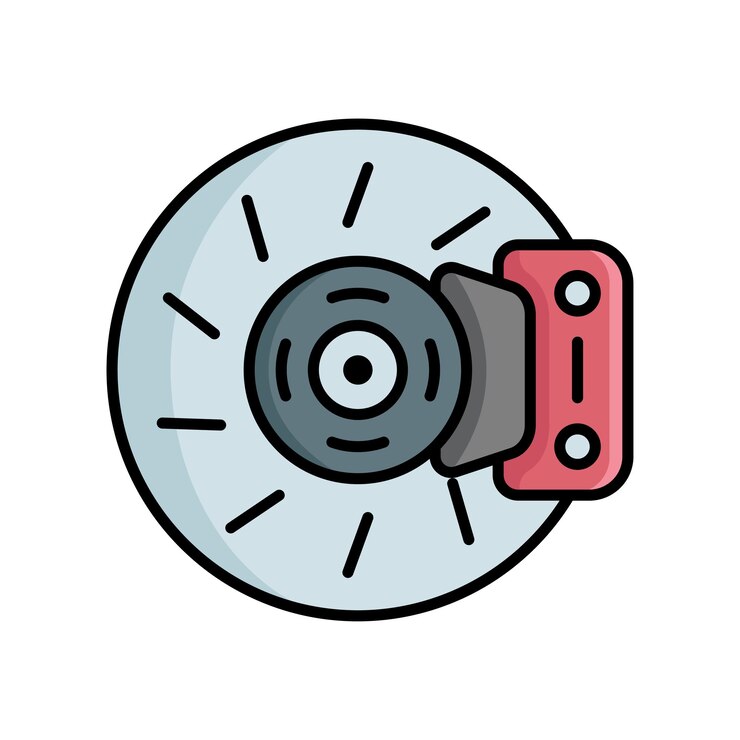 Vector plantilla de diseño vectorial de icono de freno en fondo blanco
