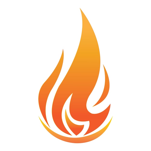 plantilla de diseño vectorial del icono de fuego