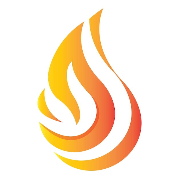 plantilla de diseño vectorial del icono de fuego