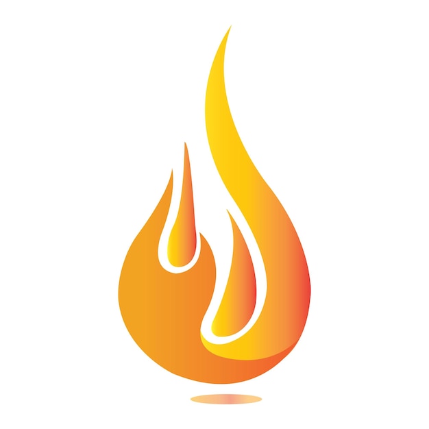 plantilla de diseño vectorial del icono de fuego