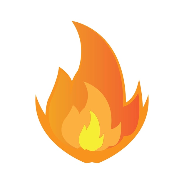 plantilla de diseño vectorial del icono de fuego
