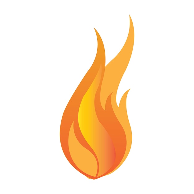 plantilla de diseño vectorial del icono de fuego