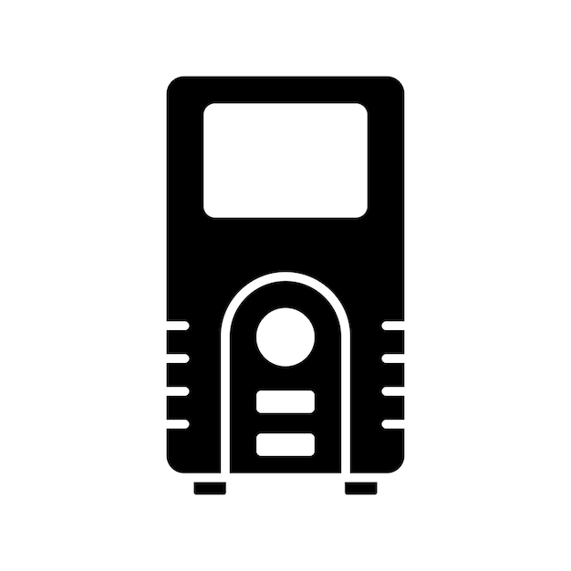 La plantilla de diseño vectorial del icono de la fuente de alimentación UPS es simple y limpia.