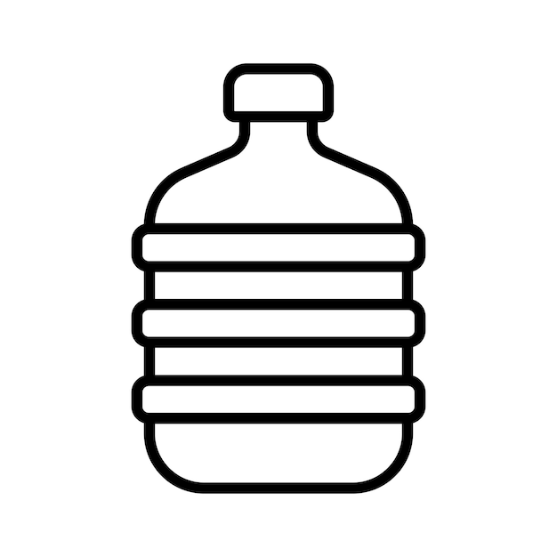 plantilla de diseño vectorial de icono de galón de agua simple y limpia