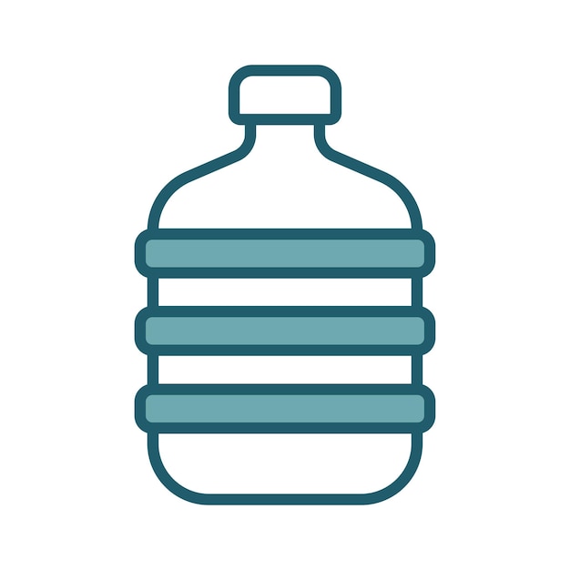 plantilla de diseño vectorial de icono de galón de agua simple y limpia