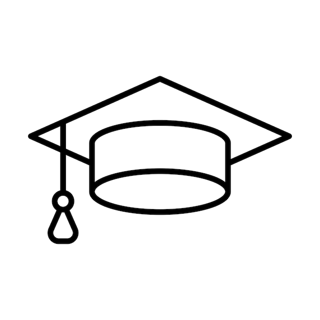 plantilla de diseño vectorial de icono de graduado