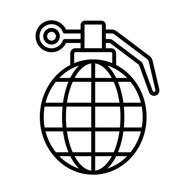 plantilla de diseño vectorial de icono de granada en fondo blanco