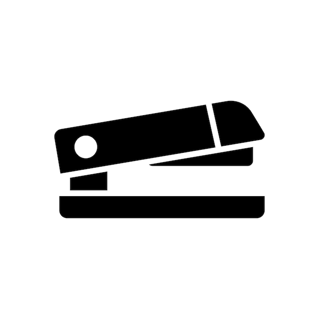 plantilla de diseño vectorial de icono de grapadora en fondo blanco