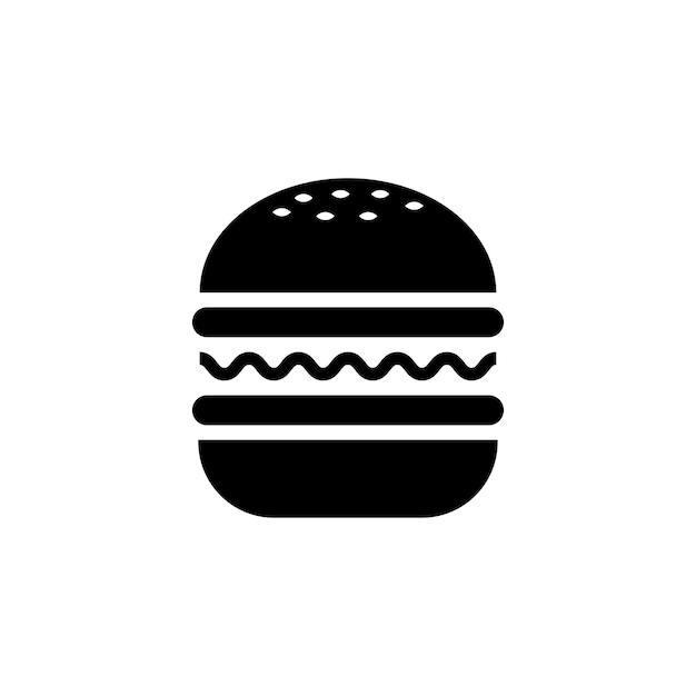 plantilla de diseño vectorial de icono de hamburguesa