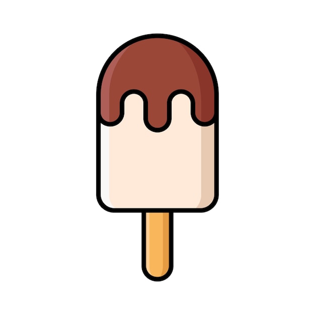 plantilla de diseño vectorial de icono de helado simple y limpia
