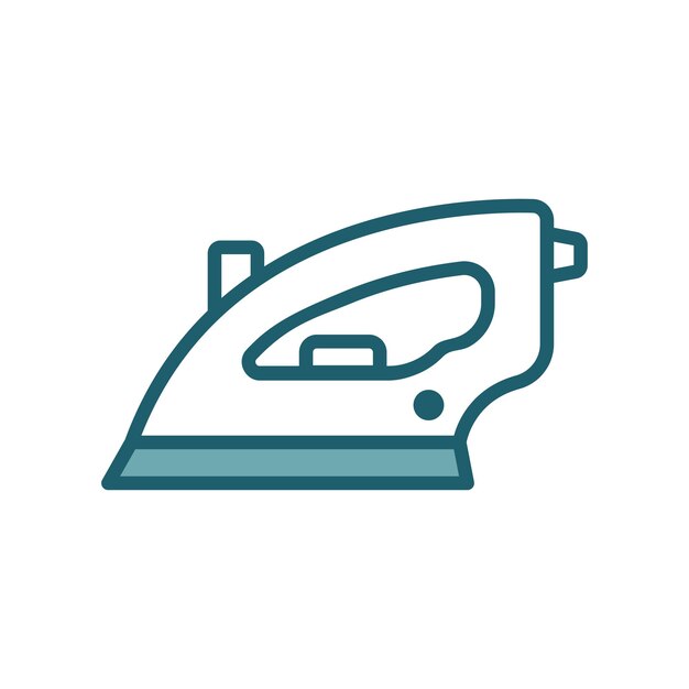 plantilla de diseño vectorial de icono de hierro simple y limpia
