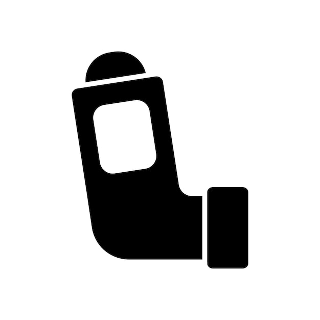 plantilla de diseño vectorial de icono de inhalador en fondo blanco