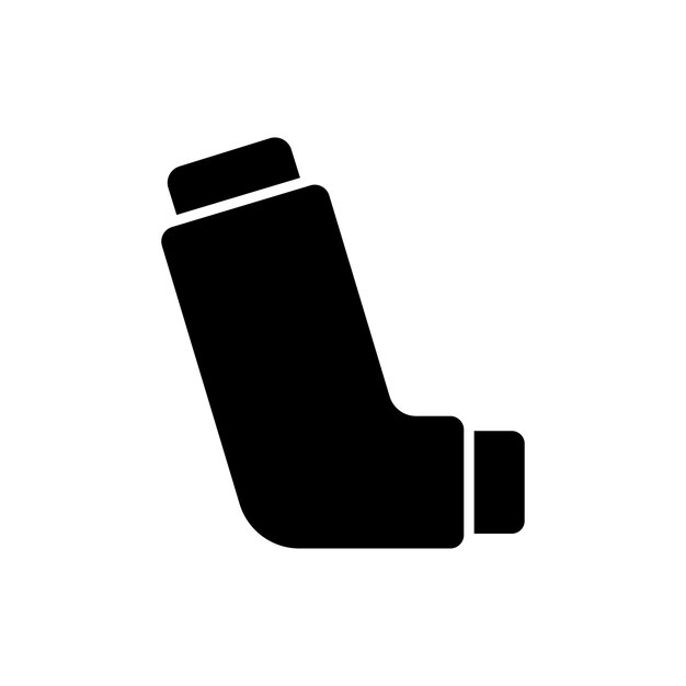plantilla de diseño vectorial de icono de inhalador en fondo blanco
