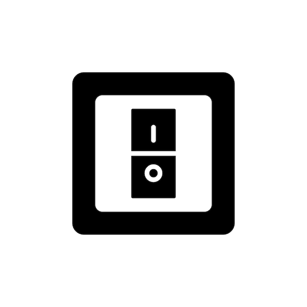 plantilla de diseño vectorial de icono de interruptor eléctrico simple y limpio