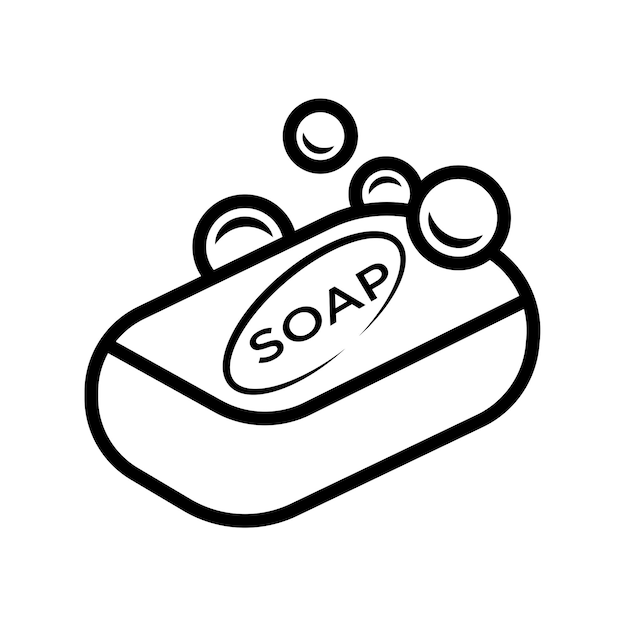 plantilla de diseño vectorial de icono de jabón