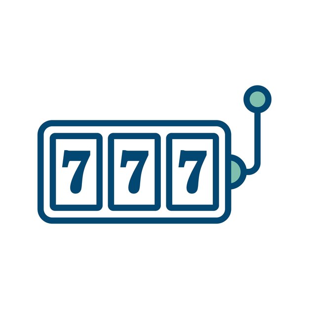 plantilla de diseño vectorial de icono de jackpot de máquina tragamonedas en fondo blanco