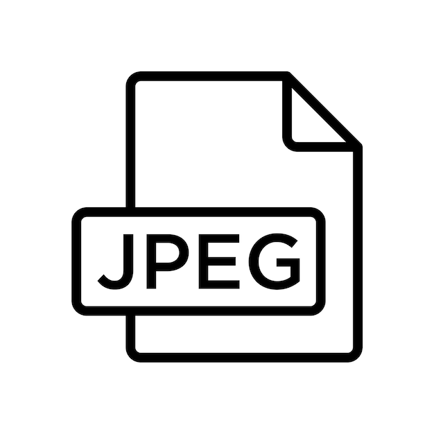 plantilla de diseño vectorial de icono jpeg