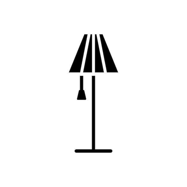 plantilla de diseño vectorial del icono de la lámpara en fondo blanco