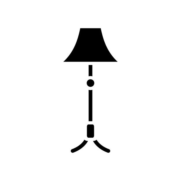 plantilla de diseño vectorial del icono de la lámpara en fondo blanco