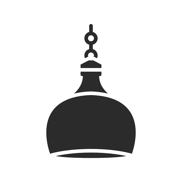 Vector plantilla de diseño vectorial del icono de la lámpara de soporte