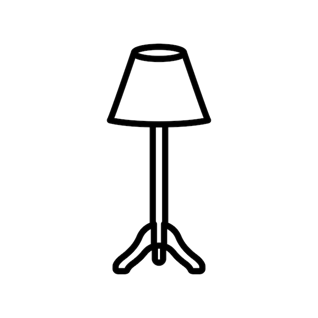 plantilla de diseño vectorial del icono de la lámpara de soporte