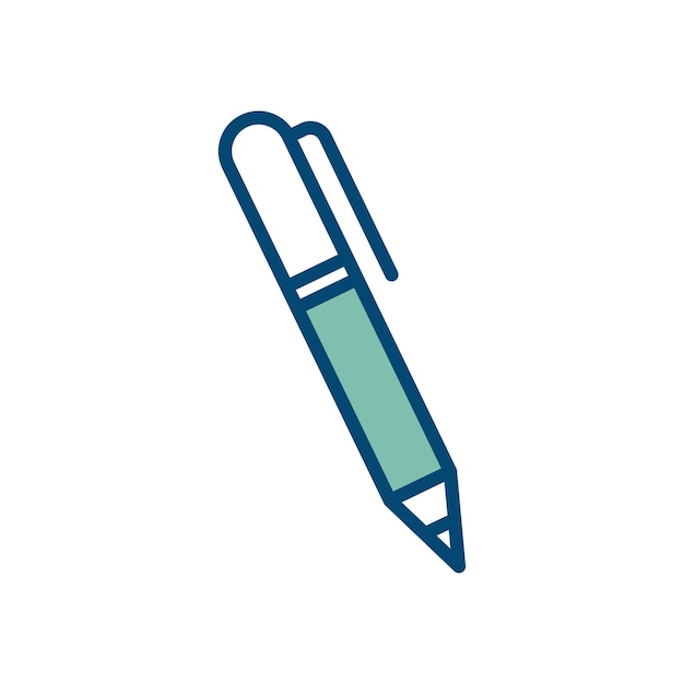 plantilla de diseño vectorial de icono de lápiz en fondo blanco