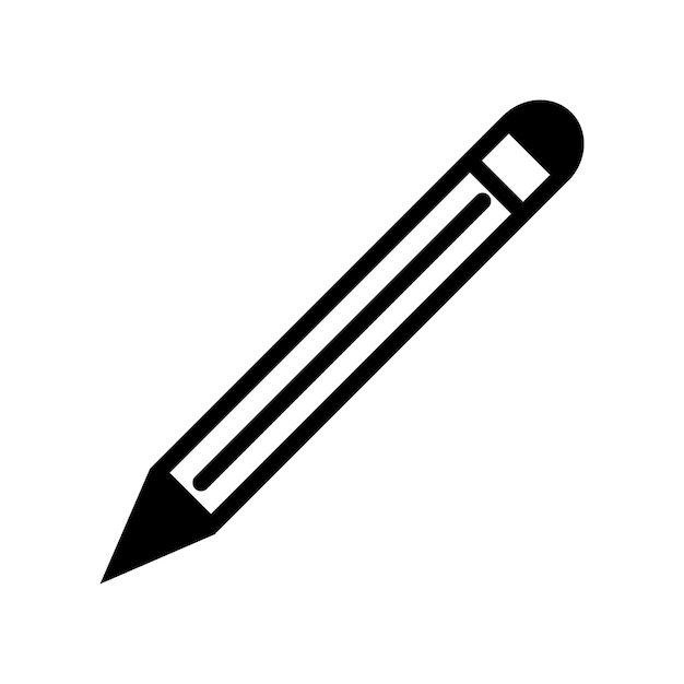 plantilla de diseño vectorial de icono de lápiz