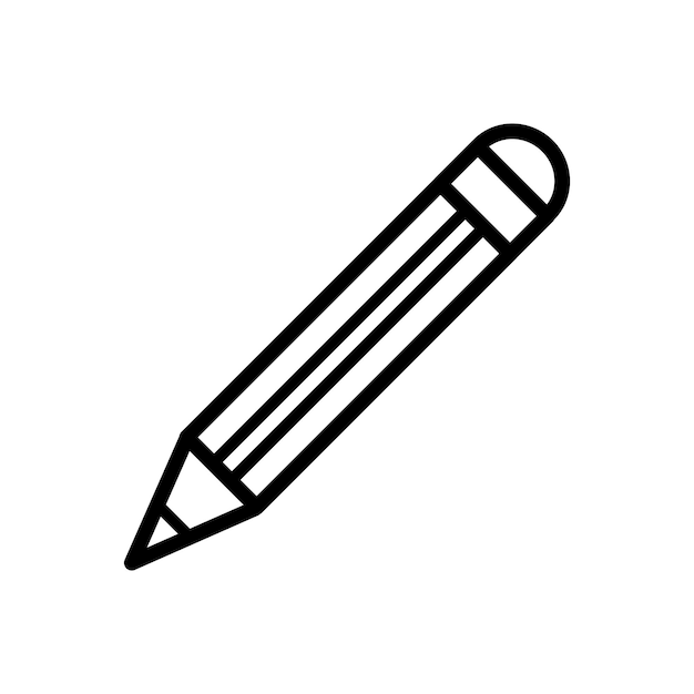 plantilla de diseño vectorial de icono de lápiz