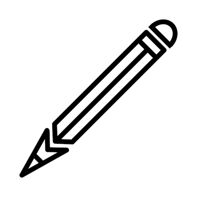plantilla de diseño vectorial de icono de lápiz