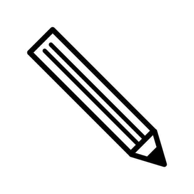 plantilla de diseño vectorial de icono de lápiz