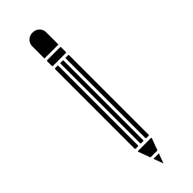 plantilla de diseño vectorial de icono de lápiz