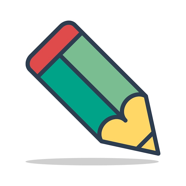 plantilla de diseño vectorial de icono de lápiz