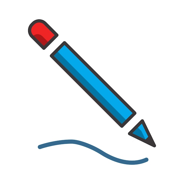 plantilla de diseño vectorial de icono de lápiz