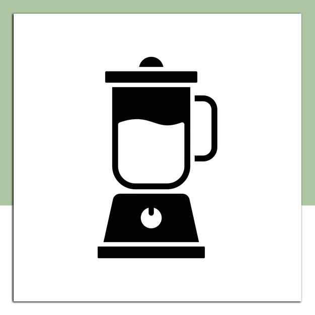 plantilla de diseño vectorial del icono de la licuadora de cocina simple y limpia