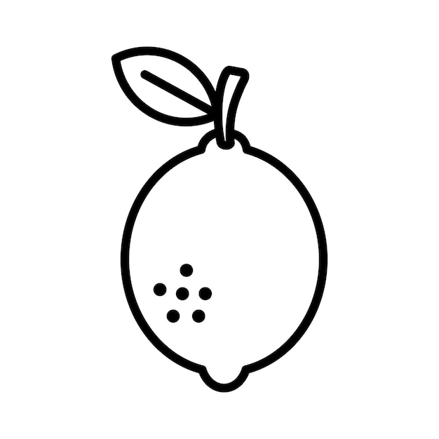 plantilla de diseño vectorial de icono de limón en fondo blanco