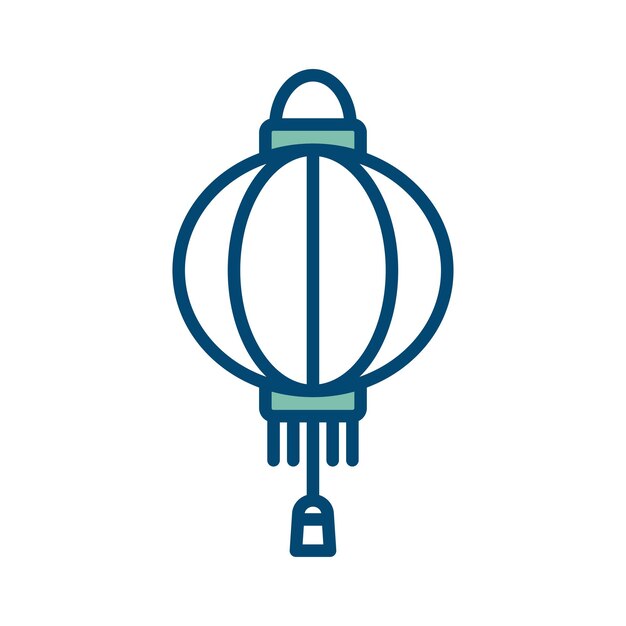 plantilla de diseño vectorial de icono de linterna china con fondo blanco