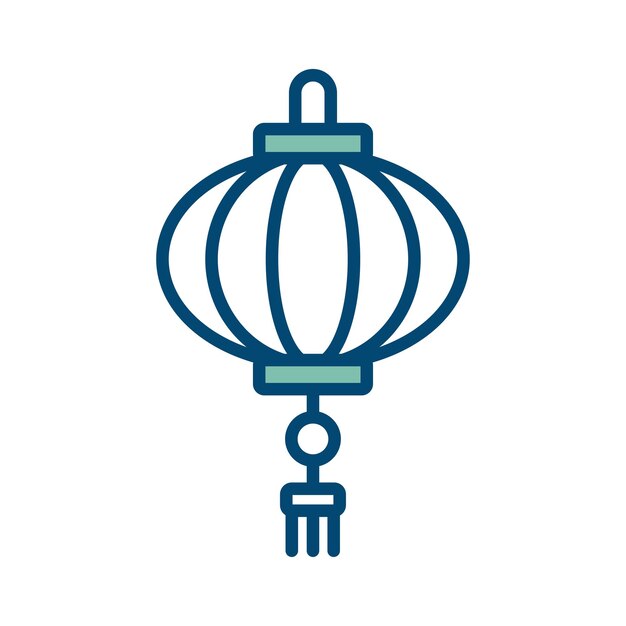 plantilla de diseño vectorial de icono de linterna china con fondo blanco