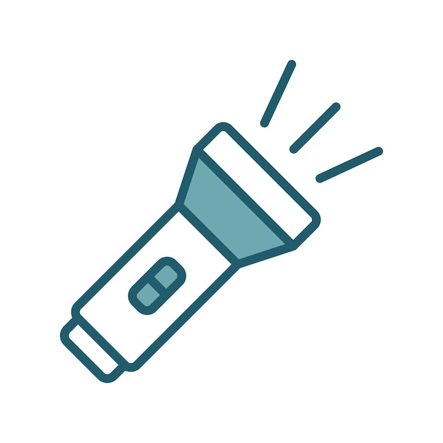 plantilla de diseño vectorial de icono de linterna simple y limpia