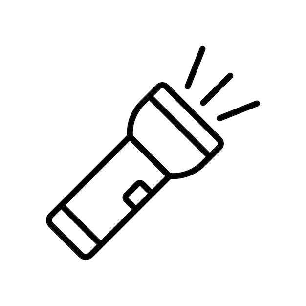 plantilla de diseño vectorial de icono de linterna simple y moderna