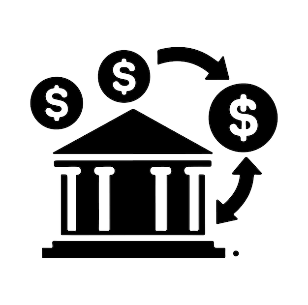 plantilla de diseño vectorial del icono del logotipo del banco