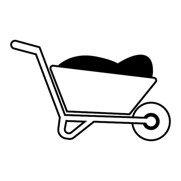 plantilla de diseño vectorial del icono del logotipo de la carretilla