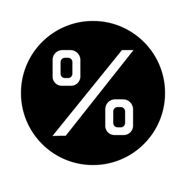 plantilla de diseño vectorial de icono de logotipo por ciento