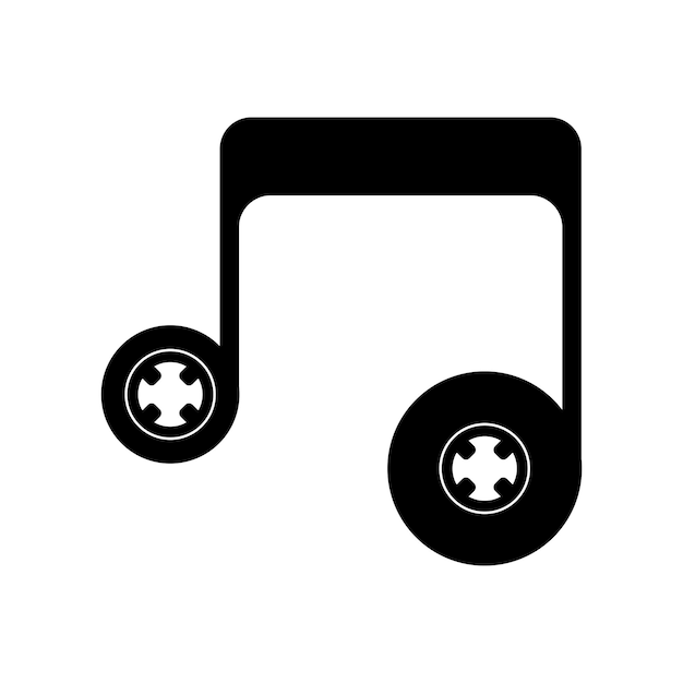 plantilla de diseño vectorial del icono del logotipo de la cinta cassette