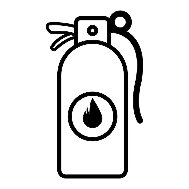 Plantilla de diseño vectorial del icono del logotipo del extintor de incendios