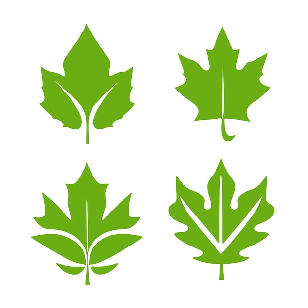 plantilla de diseño vectorial del icono del logotipo de la hoja vectorial
